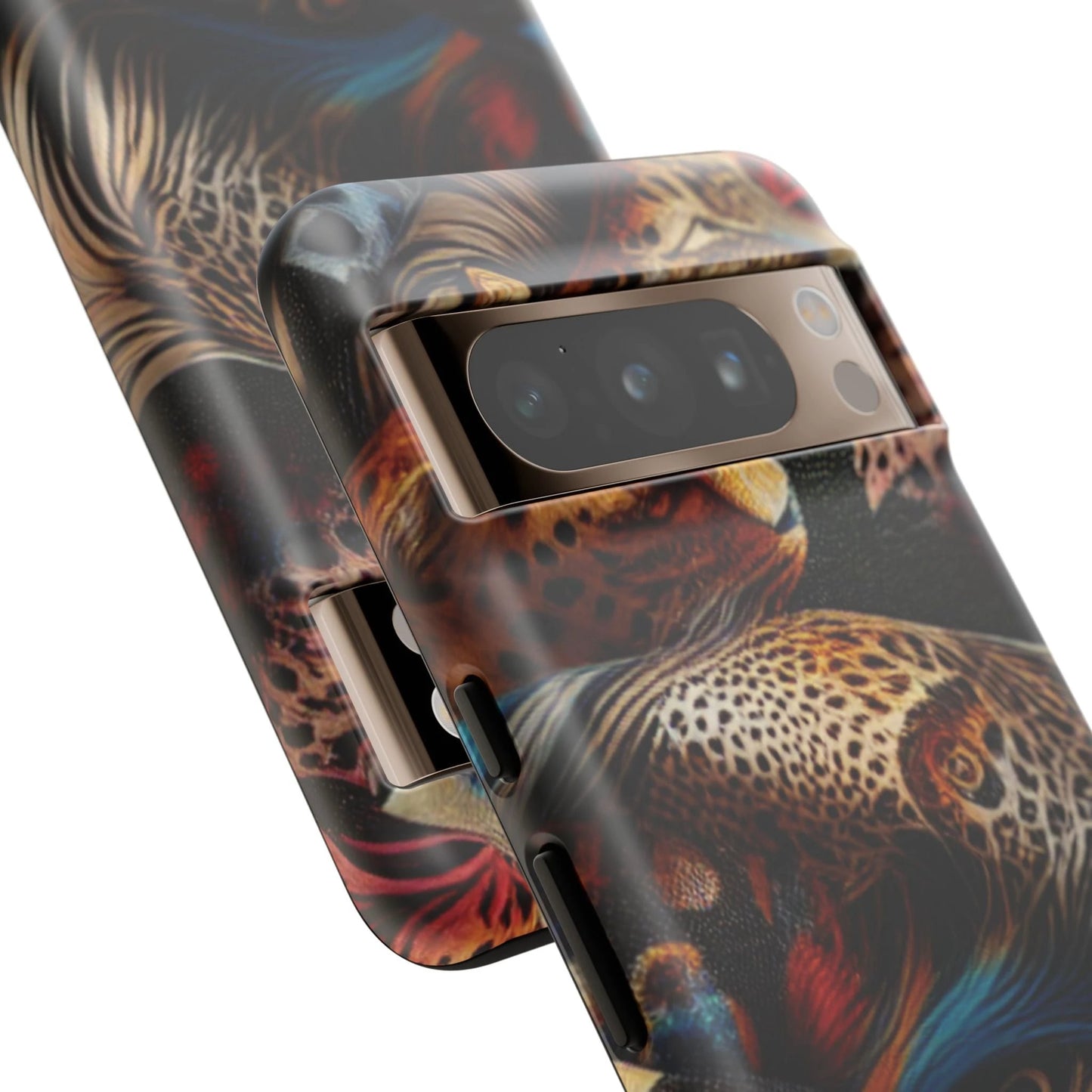 Stylish Tough Phone Case with Elegant Black and Gold Design by Printify