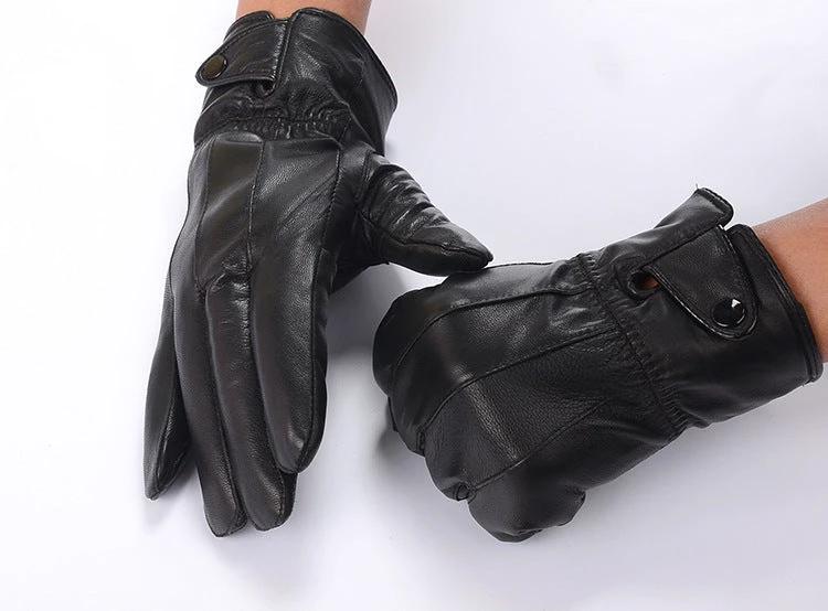 Men's PU Leather Gloves by GJG Denim