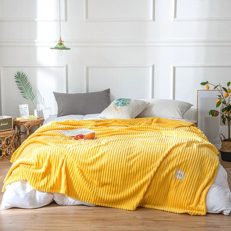 Flannel Solid Blanket by GJG Denim