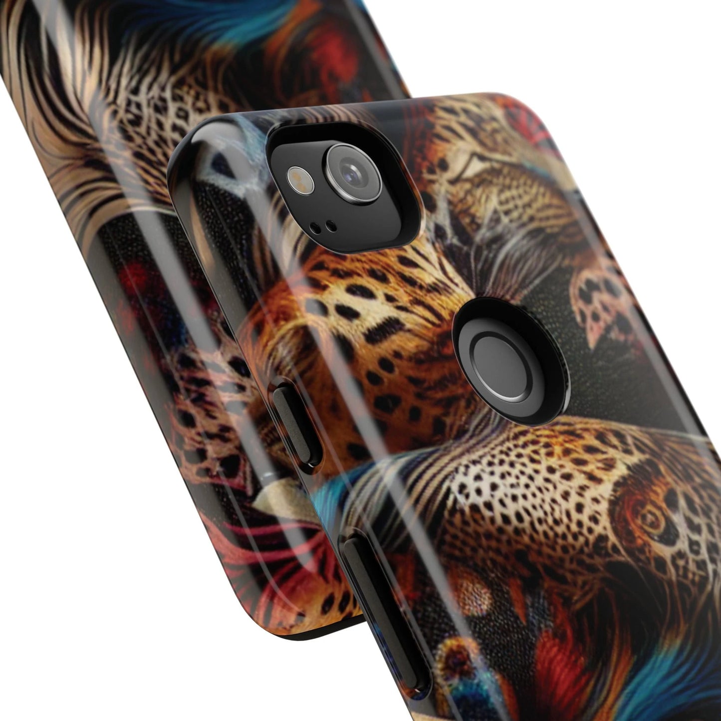Stylish Tough Phone Case with Elegant Black and Gold Design by Printify