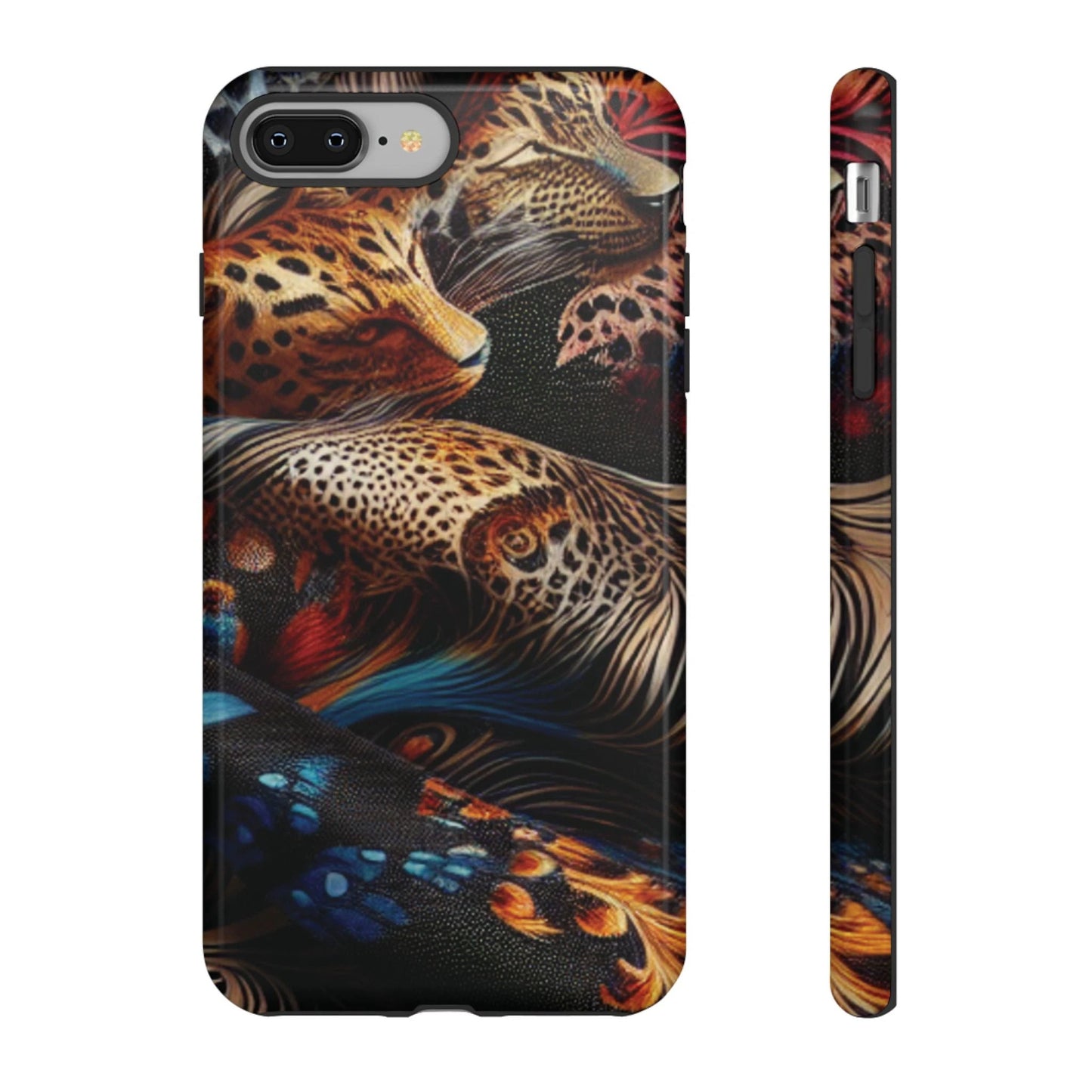 Stylish Tough Phone Case with Elegant Black and Gold Design by Printify