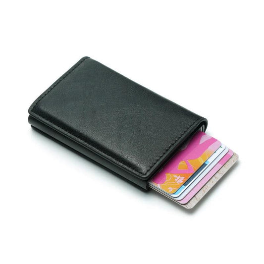 Automatic Pop-up Leather Card Holder For Men by GJG Denim