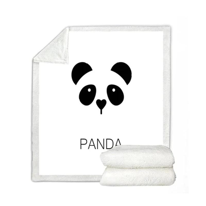 Panda Flannel Blanket by GJG Denim