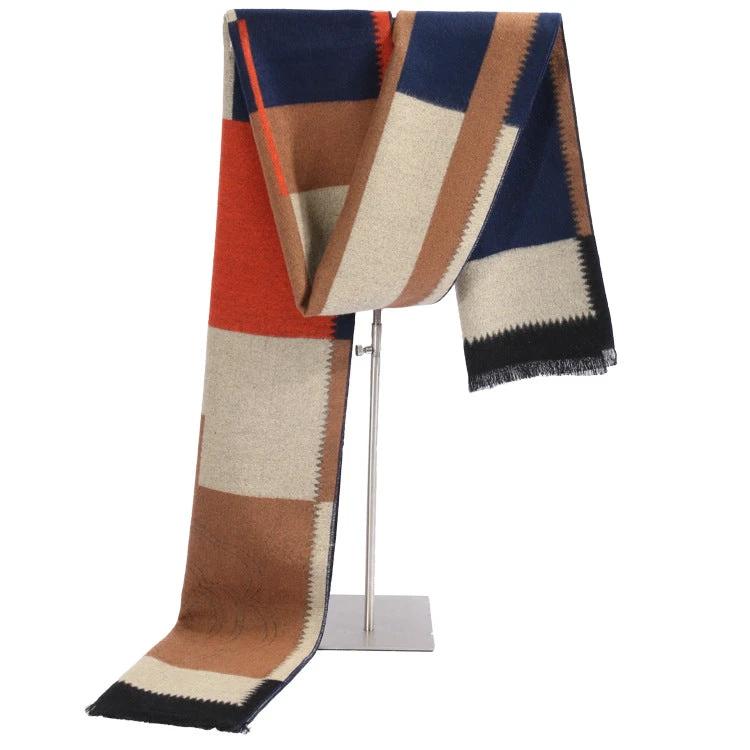 Men's Color Blocking Scarf by GJG Denim