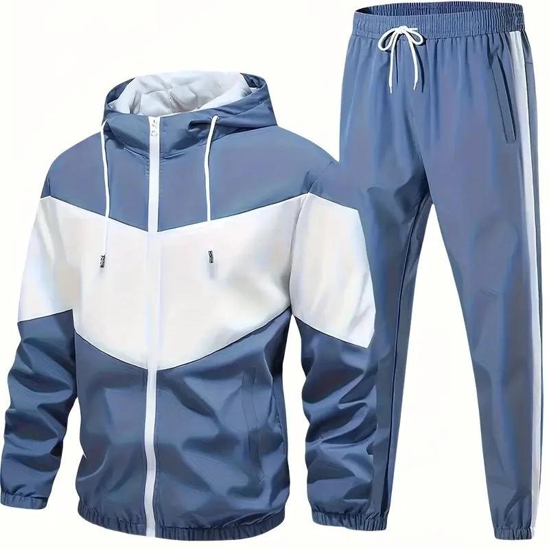 Men's Two-piece Hooded Sports Set by GJG Denim