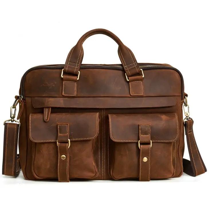 Genuine Retro 15.6 inch Laptop Bag For Men by GJG Denim