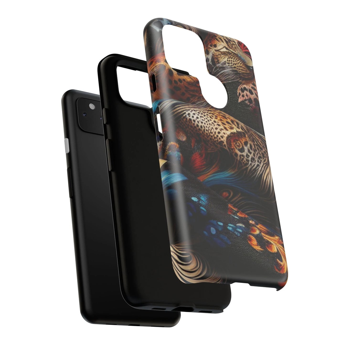 Stylish Tough Phone Case with Elegant Black and Gold Design by Printify