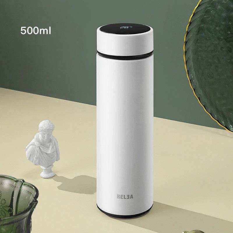 Intelligent Digital LCD Temperature Display Insulation Water Bottle by GJG Denim