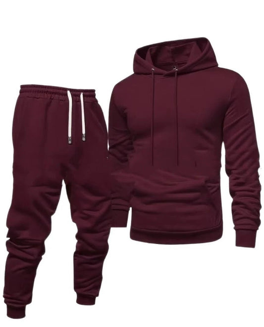 Men's Hooded Sweatshirt And Sweatpants Sports Suit by GJG Denim
