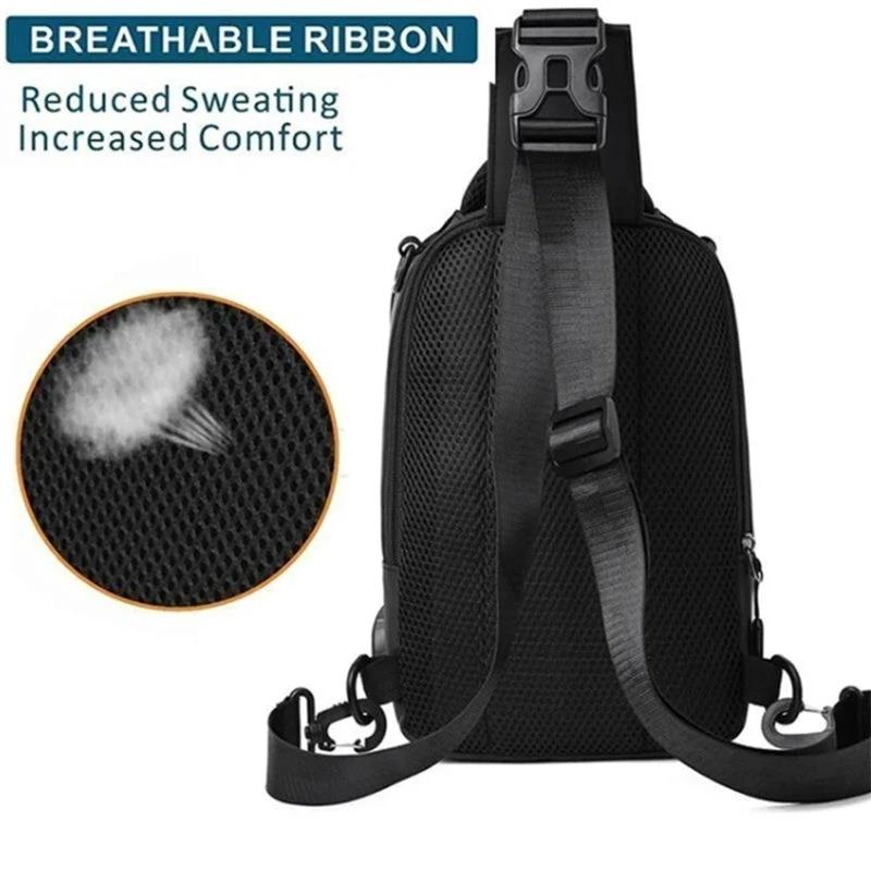Men's Crossbody Multifunctional Backpack by GJG Denim