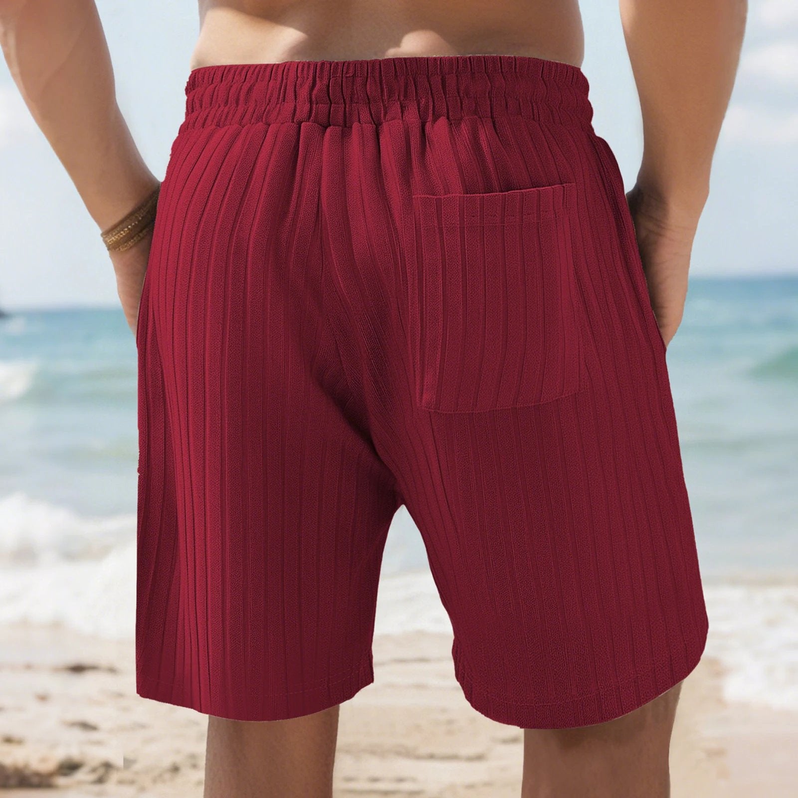 Sports Shorts Multi-bag Lace Men's Striped Beach shorts by GJG Denim