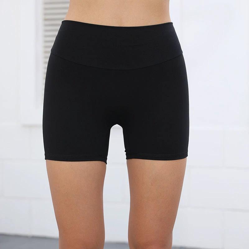 High Waist Hip Lifting Shorts With Pockets Quick Dry Yoga Fitness Sports Pants Summer Women Clothes by GJG Denim