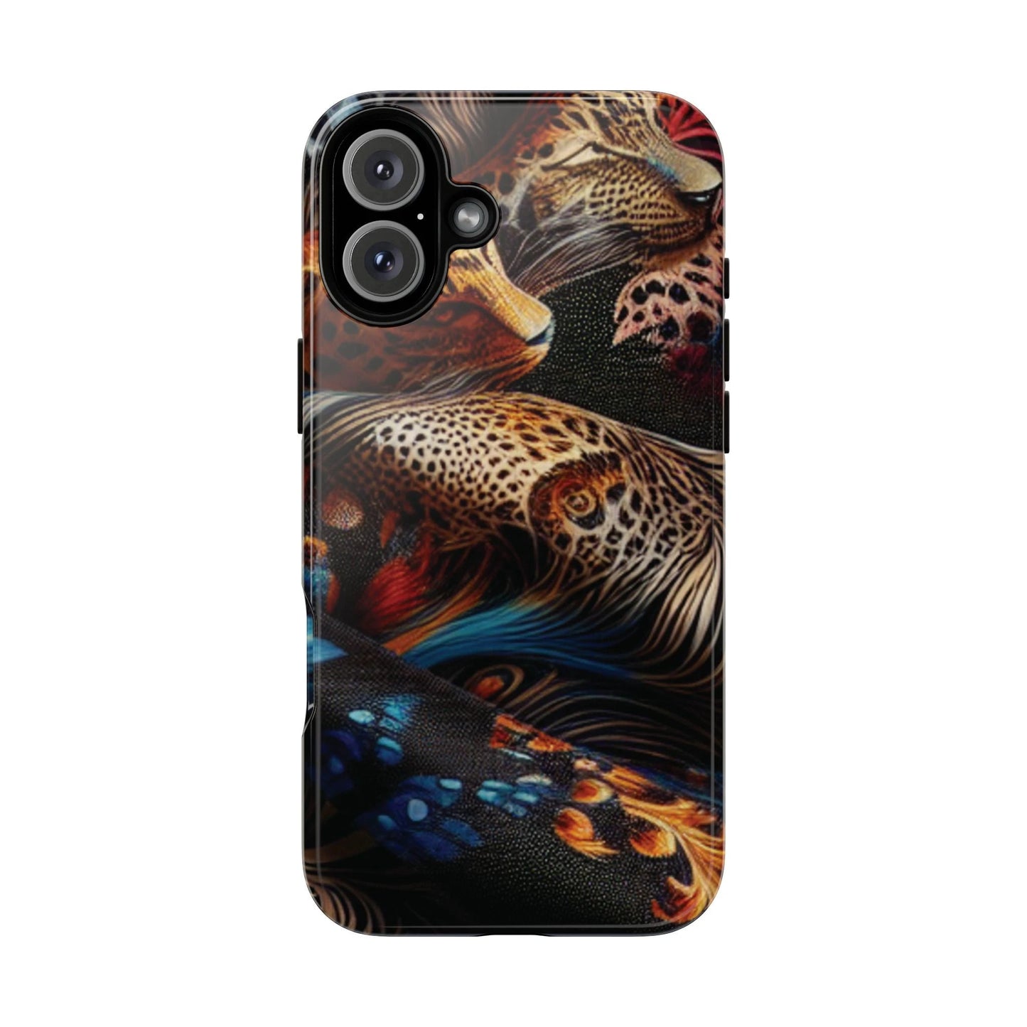 Stylish Tough Phone Case with Elegant Black and Gold Design by Printify