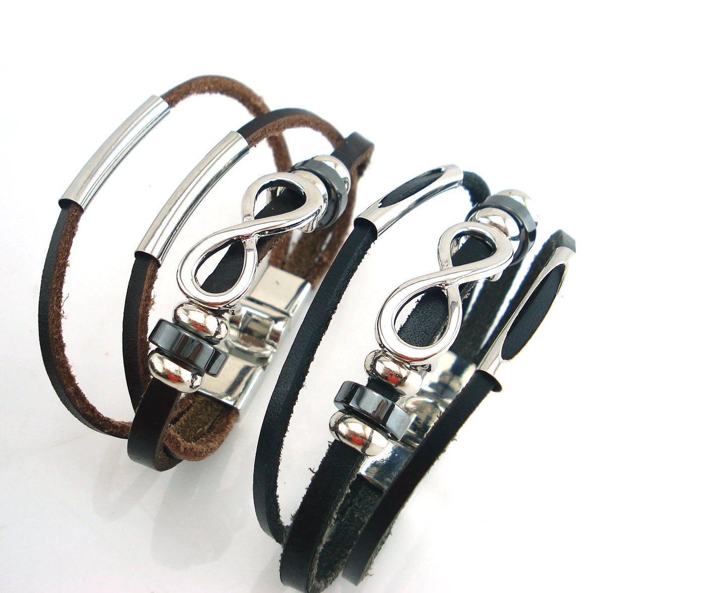 Men's Retro Leather Bracelet by GJG Denim