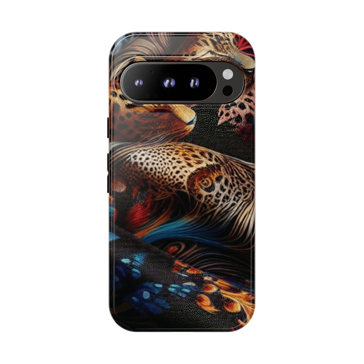 Stylish Tough Phone Case with Elegant Black and Gold Design by Printify
