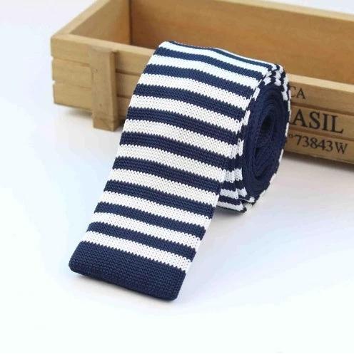 Men's Knitted Leisure Striped Ties by GJG Denim