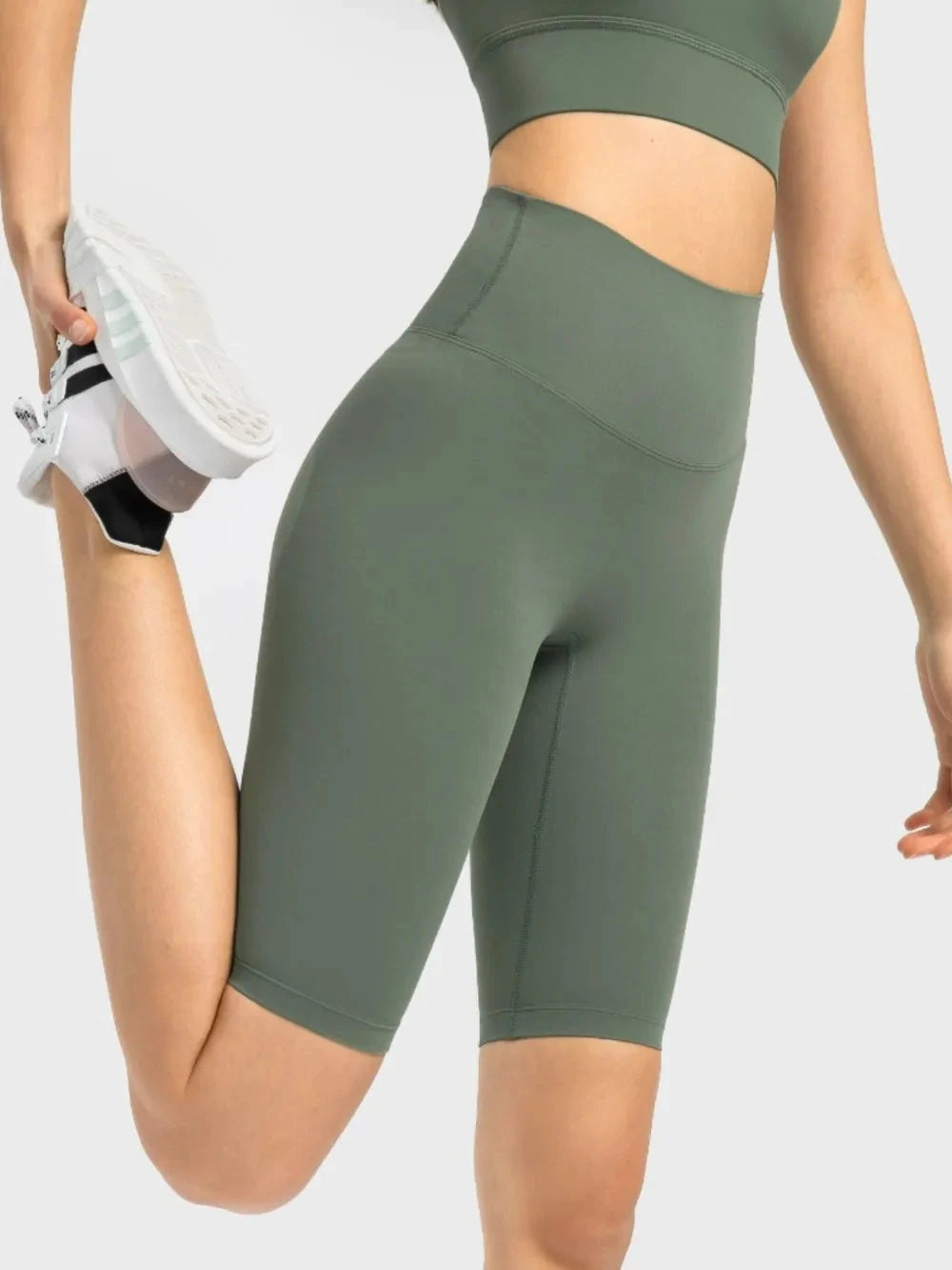 Millennia High Rise Wide Waistband Active Shorts by Lady Ros