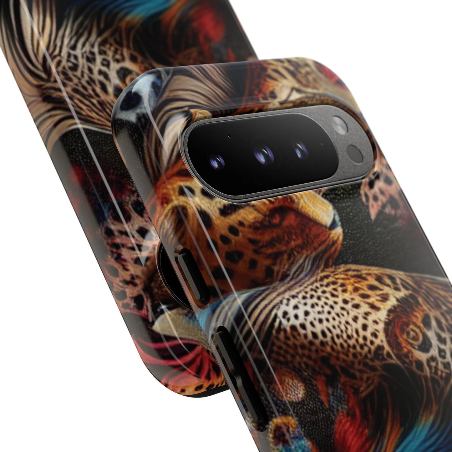 Stylish Tough Phone Case with Elegant Black and Gold Design by Printify