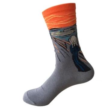 Mid Length Casual Versatile Cotton Men's Socks by GJG Denim