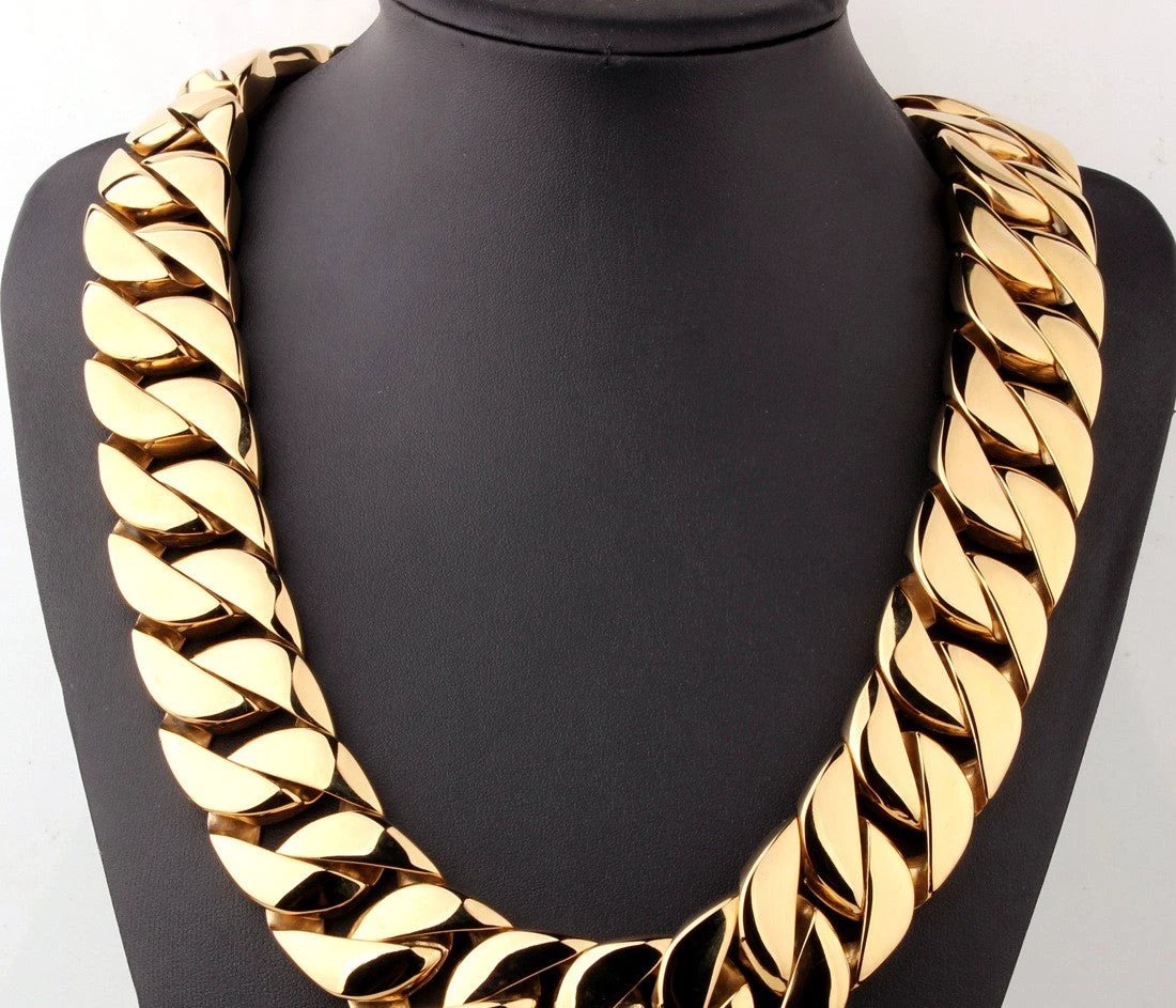Men's Titanium Steel Vacuum Plating Casting Necklace by GJG Denim