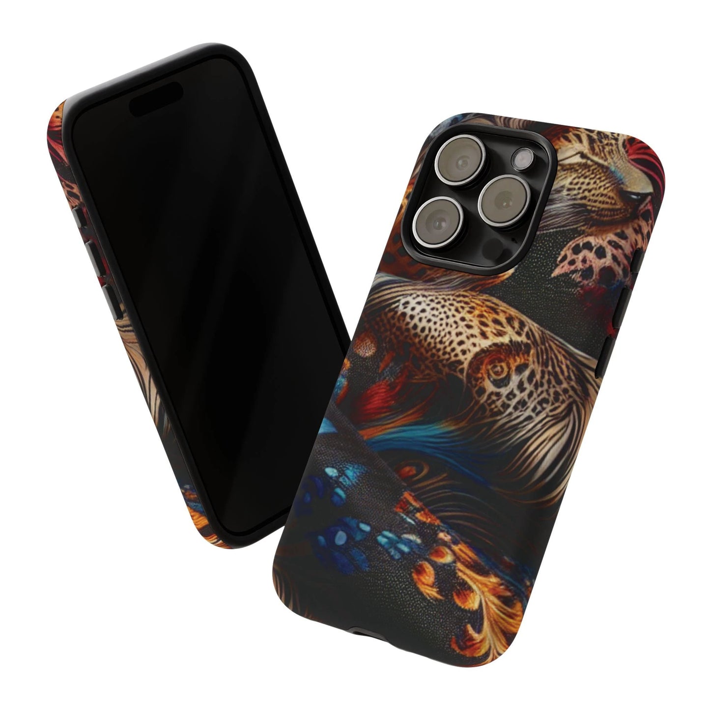 Stylish Tough Phone Case with Elegant Black and Gold Design by Printify
