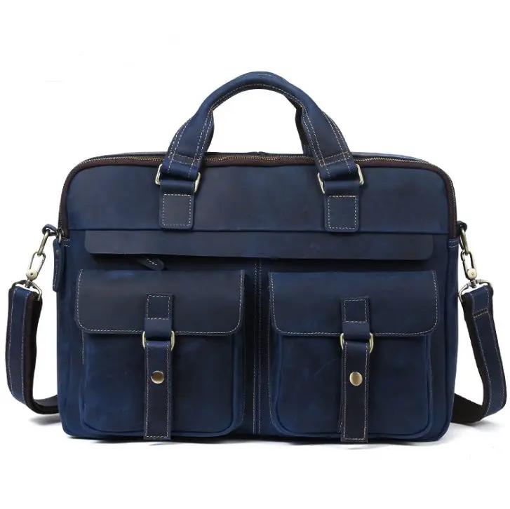 Genuine Retro 15.6 inch Laptop Bag For Men by GJG Denim