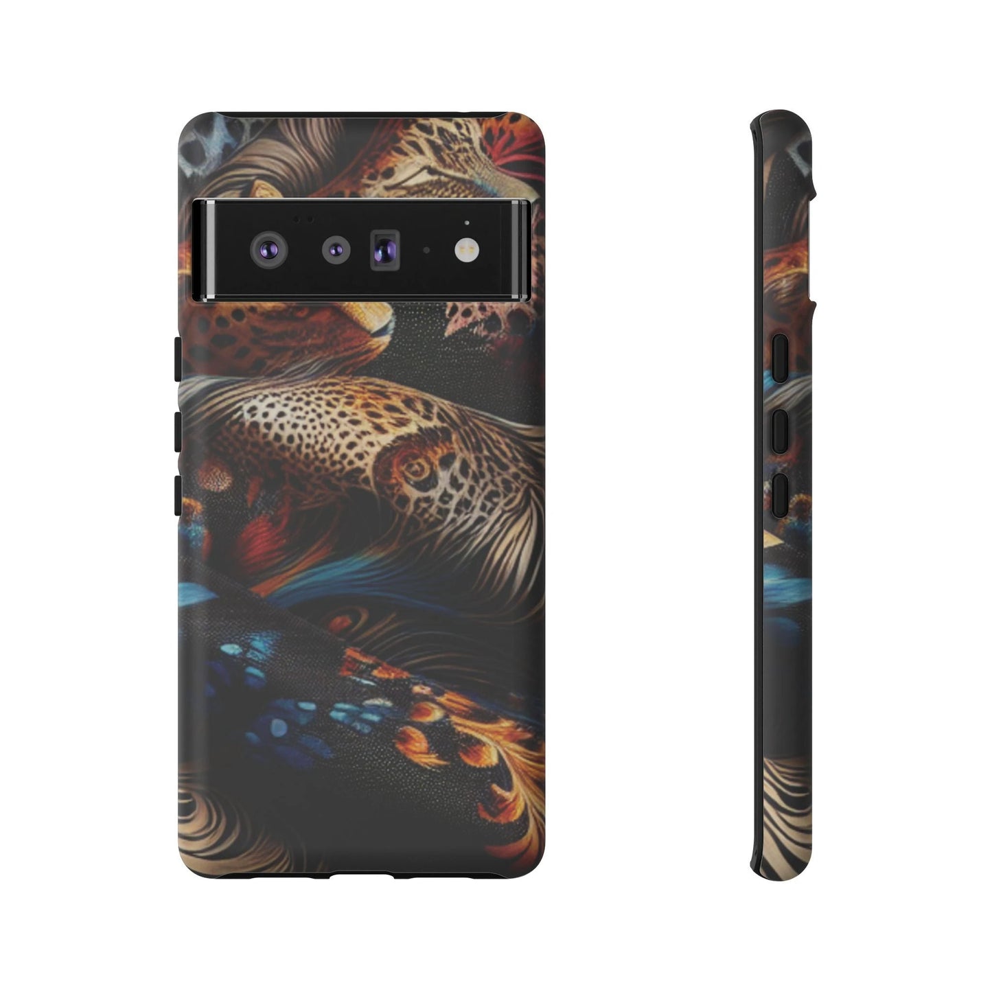 Stylish Tough Phone Case with Elegant Black and Gold Design by Printify