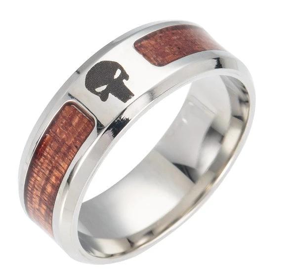 Men's Faux Wood Grain Ring by GJG Denim