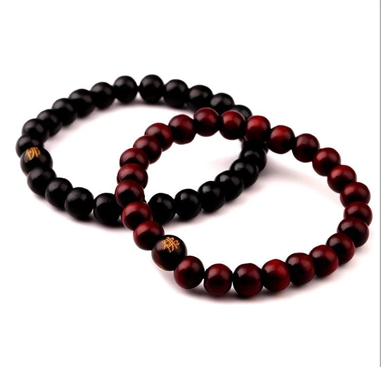 Natural Wooden Beaded Root Bracelet For Men by GJG Denim