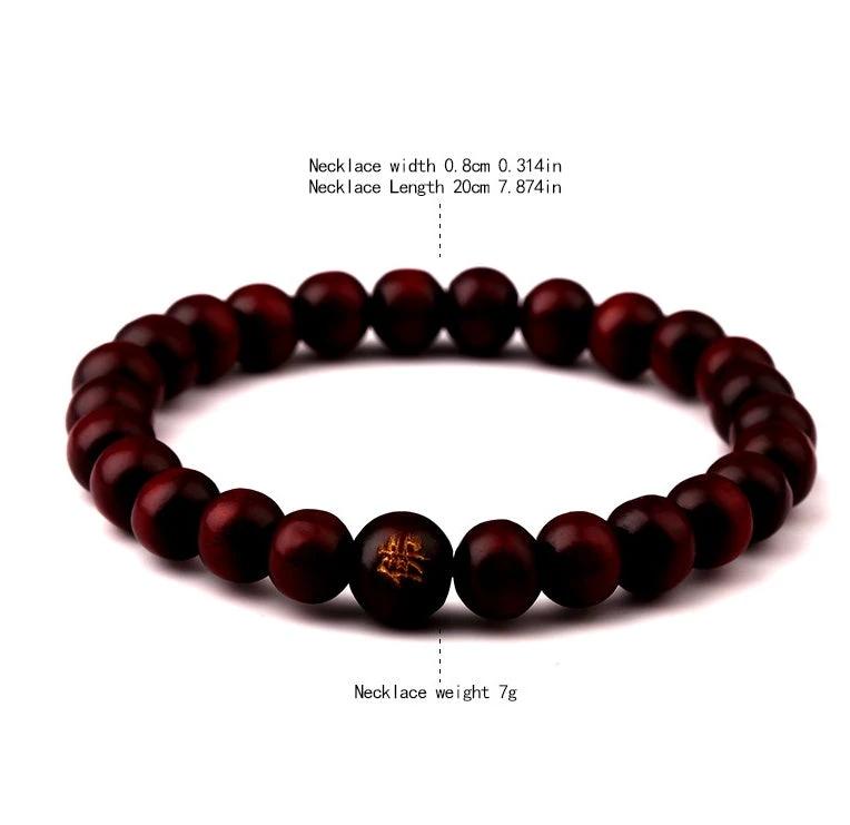 Natural Wooden Beaded Root Bracelet For Men by GJG Denim