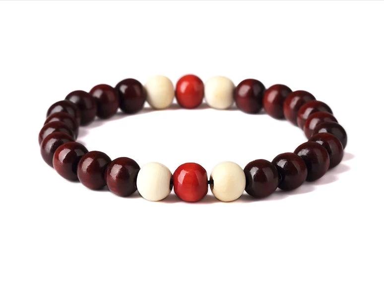 Natural Wooden Beaded Root Bracelet For Men by GJG Denim