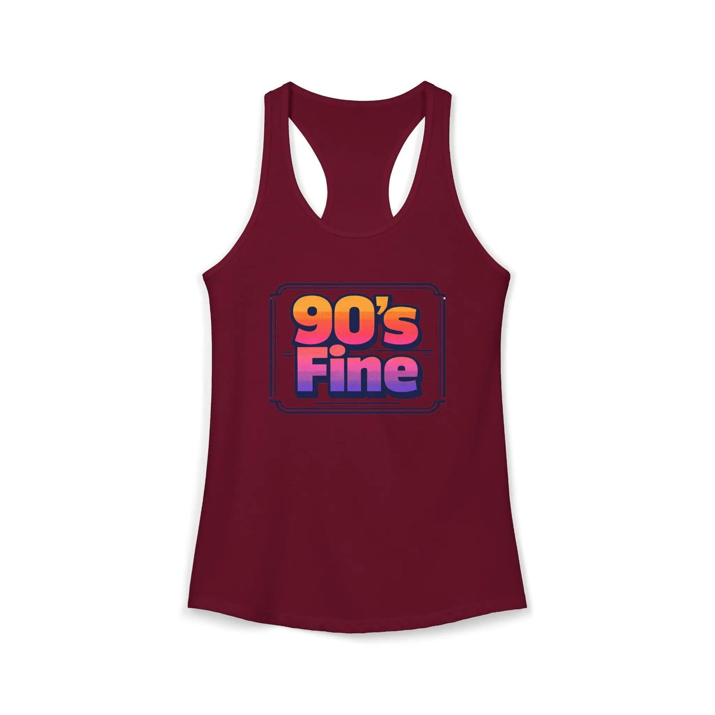 90's fine Women's Ideal Racerback Tank by Printify
