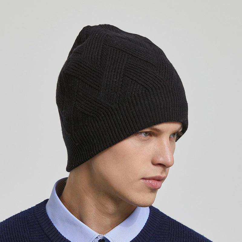 Men's Fleece Warm Knitted Beanie by GJG Denim