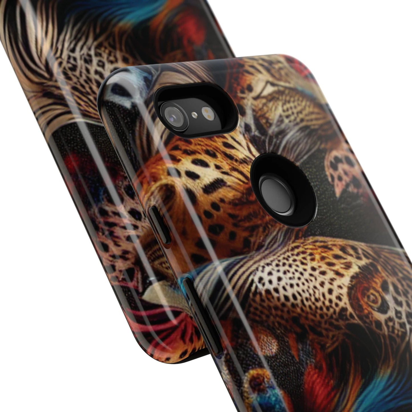 Stylish Tough Phone Case with Elegant Black and Gold Design by Printify