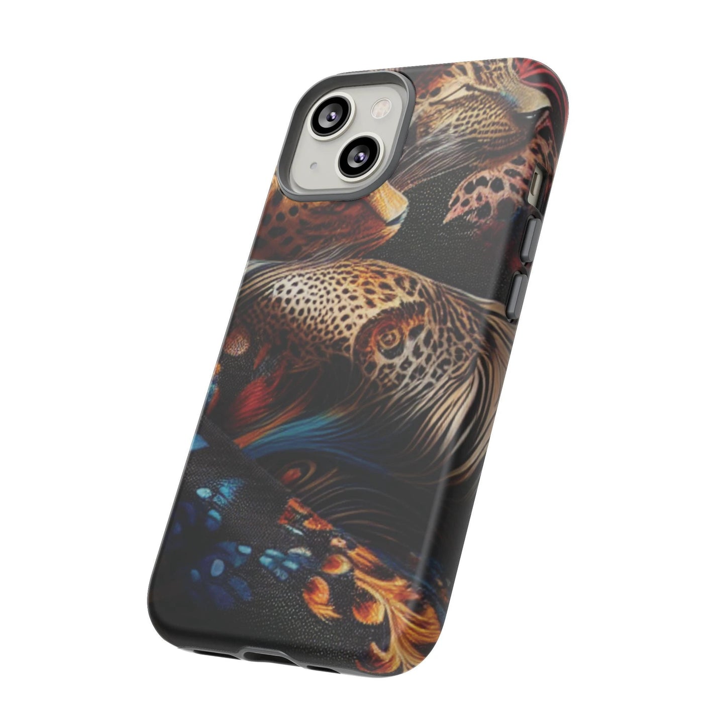 Stylish Tough Phone Case with Elegant Black and Gold Design by Printify