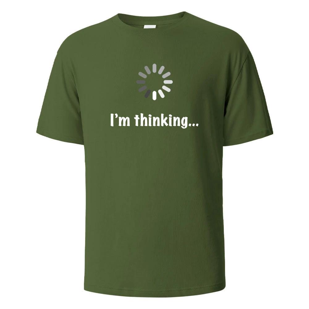 "I'm Thinking" Printed T-shirt for Men by GJG Denim
