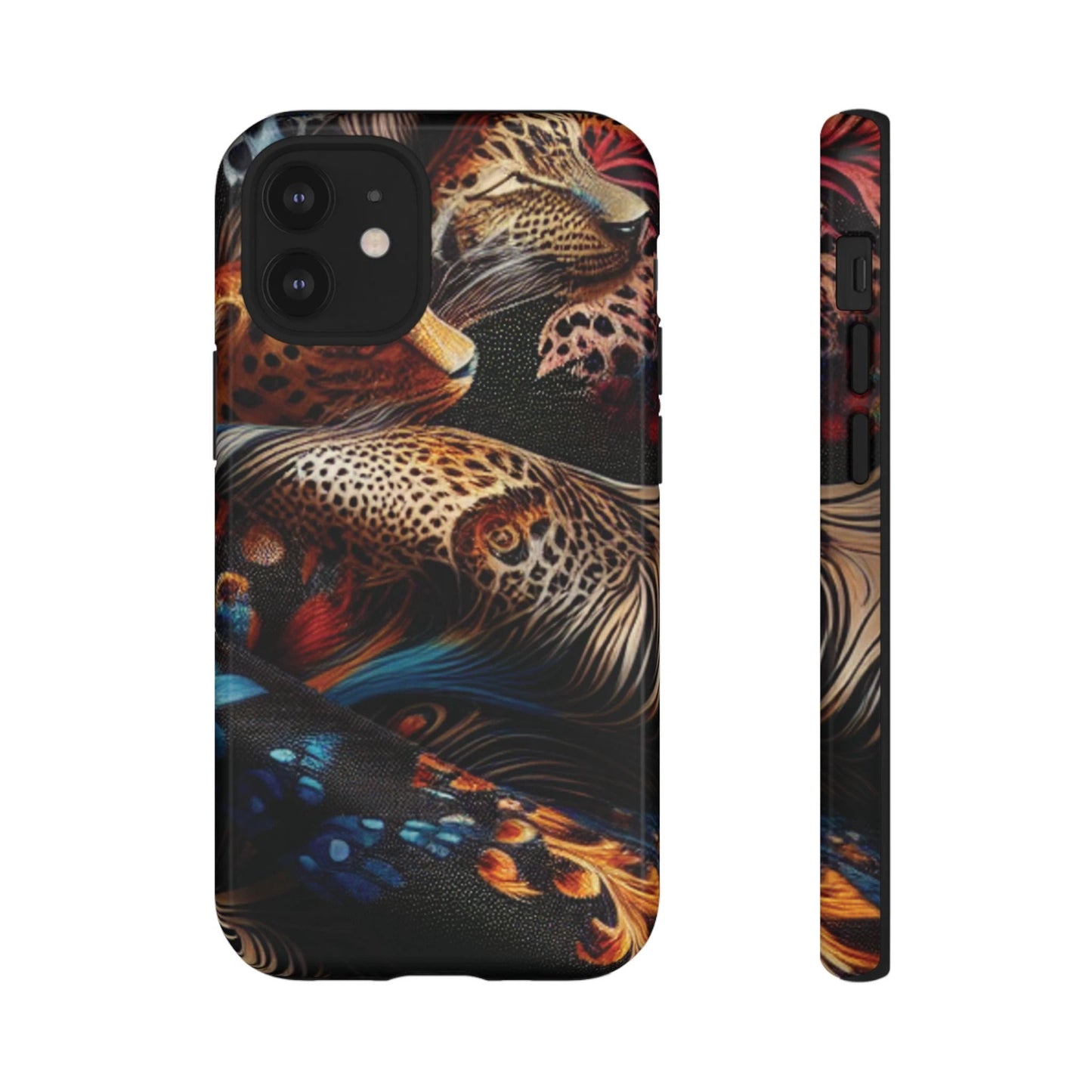 Stylish Tough Phone Case with Elegant Black and Gold Design by Printify