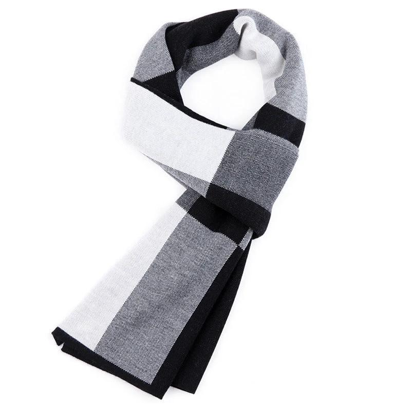 Men's Plaid Knitted Scarf by GJG Denim