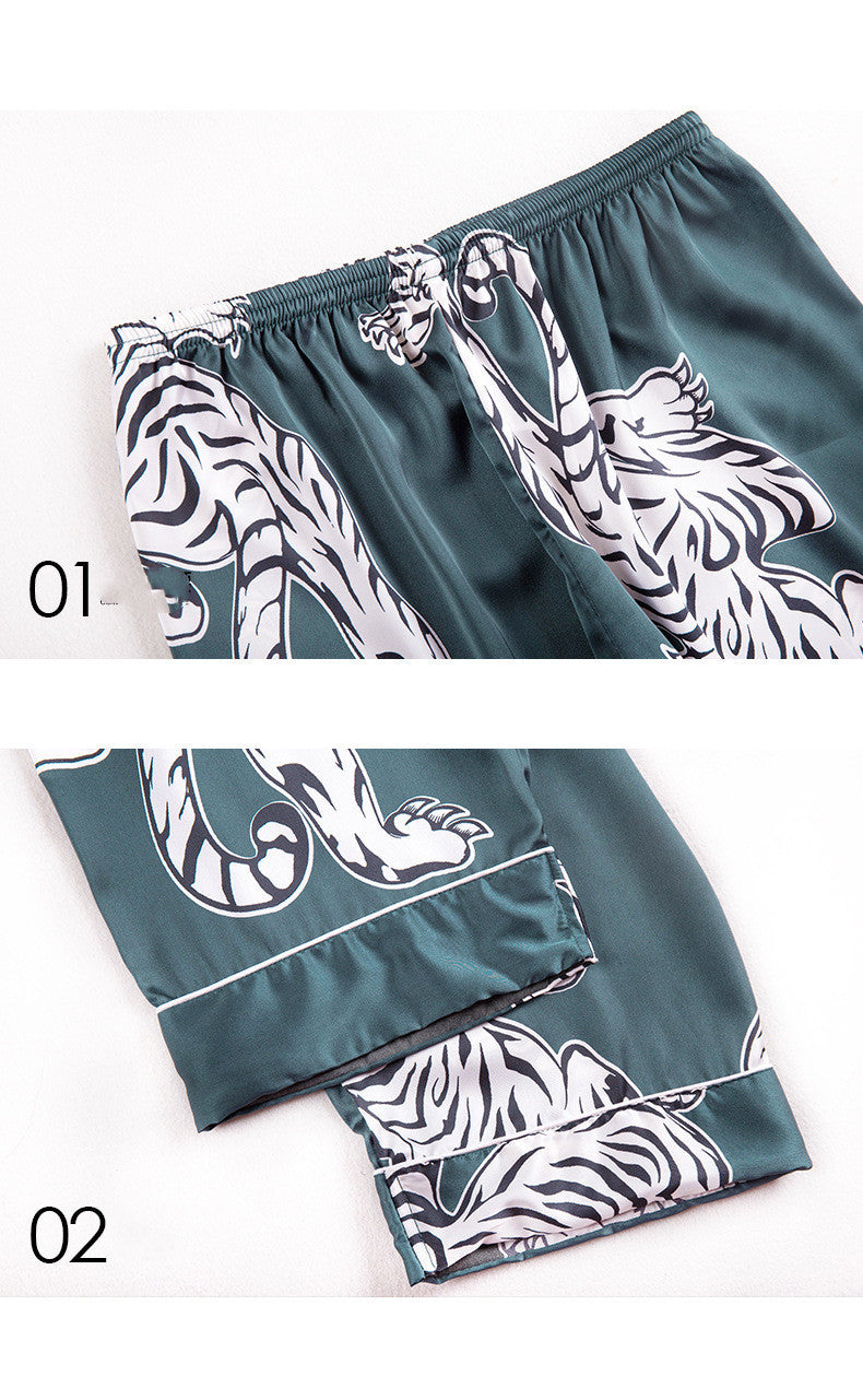 Men's Printed Silk Sleepwear Bottoms by GJG Denim