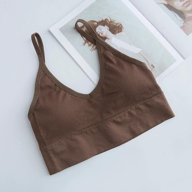 U Back Sports Bra for Women,Wirefree Padded Athletic Vest,Gym Fitness Running Yoga Sport Tops,Seamless Sports Bra Top by GJG Denim