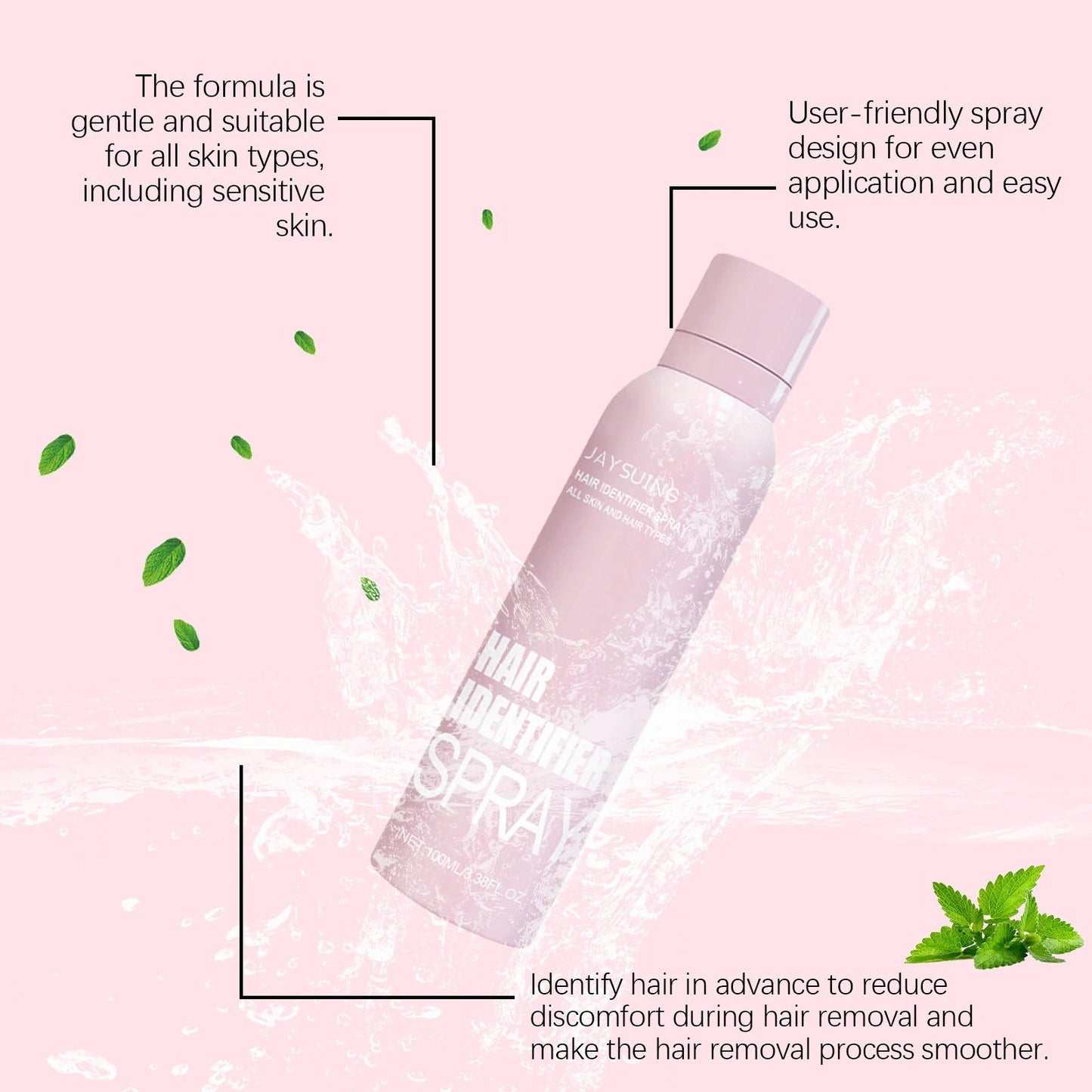 Hair Identifier Spray Set For Face Shaving Moisturizing Dermaplaner Spray For Face Shaving Skin Care by GJG Denim