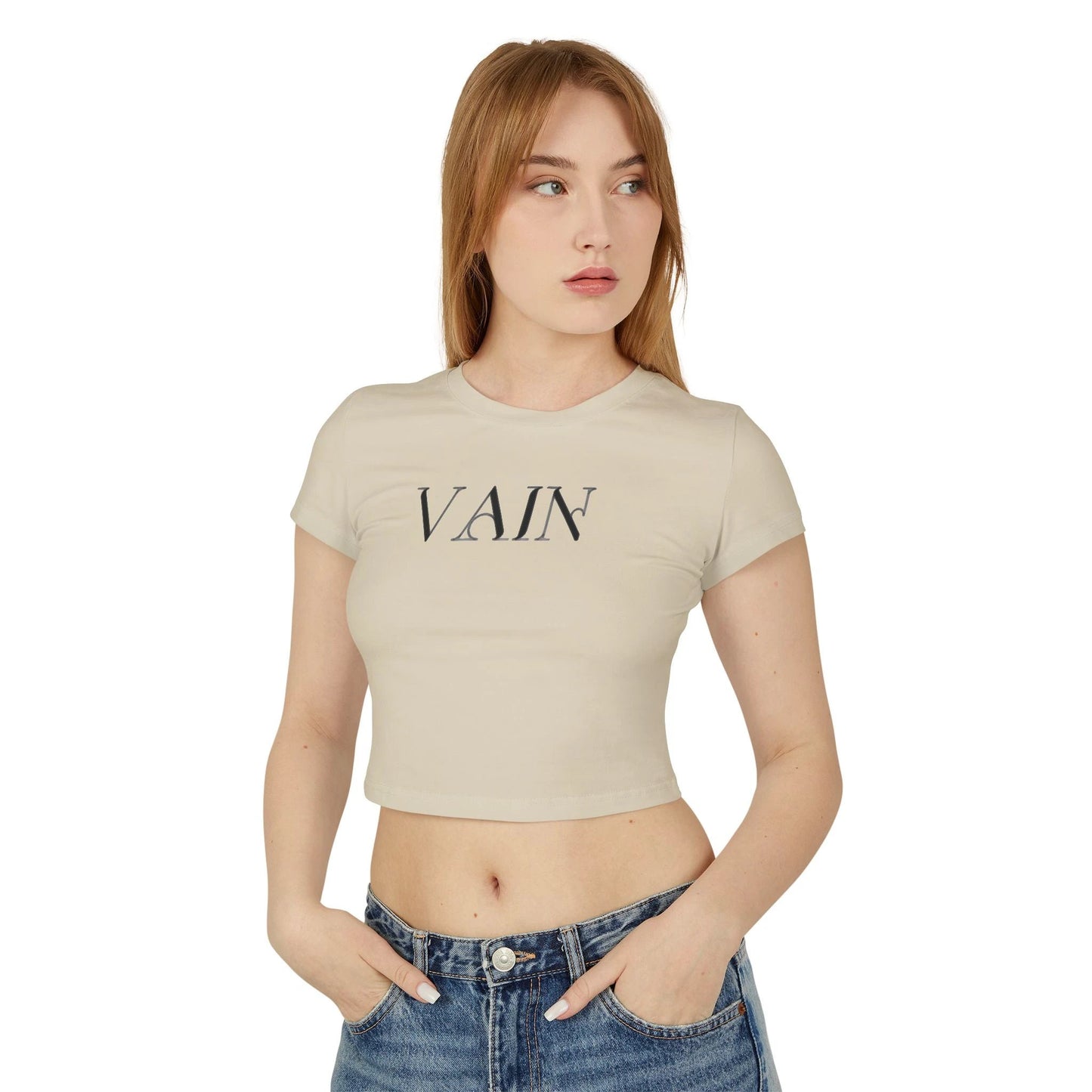 Vain Women's Trendy Crop Top, Stylish Fashion Top, Gift for Her, Summer Outfit, Casual Wear by Printify