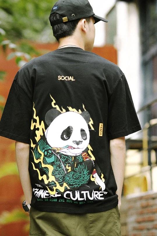 Men's Panda Screen T-shirt by GJG Denim