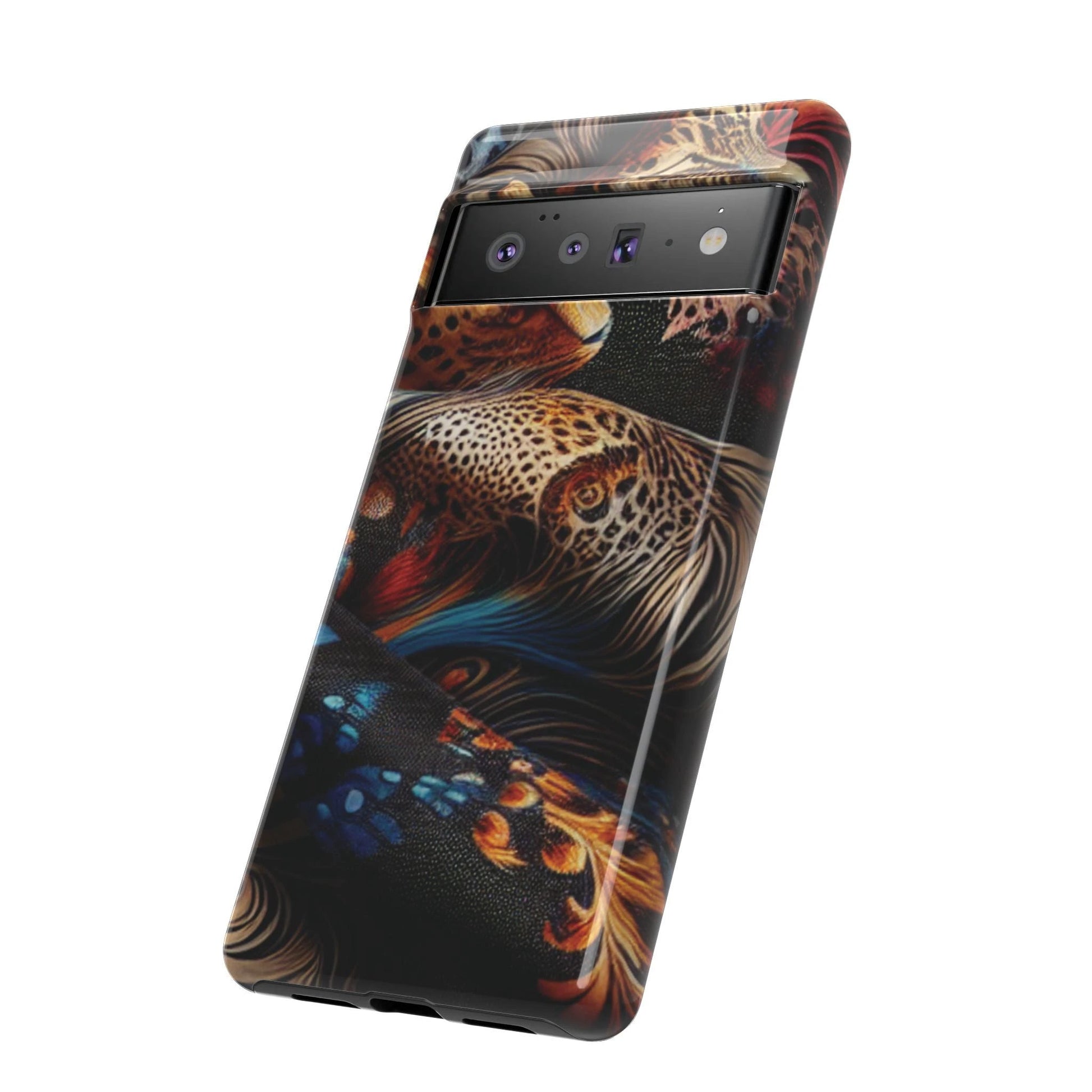 Stylish Tough Phone Case with Elegant Black and Gold Design by Printify