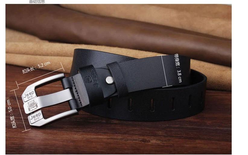 Men's Leather Pin Buckle Belt by GJG Denim