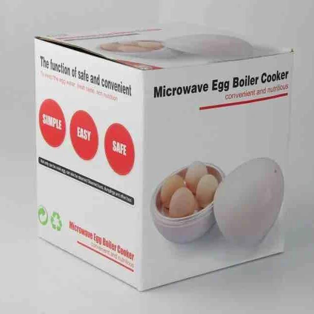 Capacity For 4 Eggs Microwave Egg Steamer Boiler Cooker Easy Quick 5 Minutes Hard Or Soft Boiled Kitchen Cooking Tools Kitchen Gadgets by GJG Denim