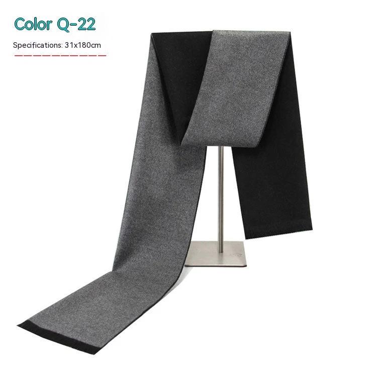 Men's Striped Winter Warm Artificial Cashmere Scarf For Men by GJG Denim