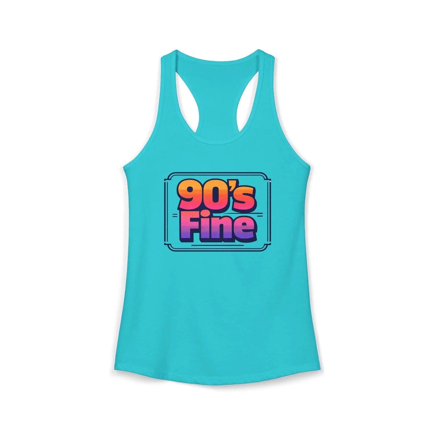 90's fine Women's Ideal Racerback Tank by Printify