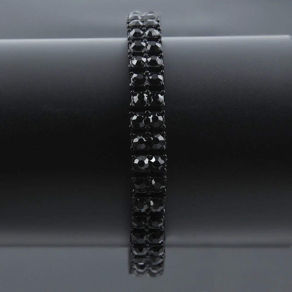 Men's 2 Row Rhinestone Bracelet by GJG Denim