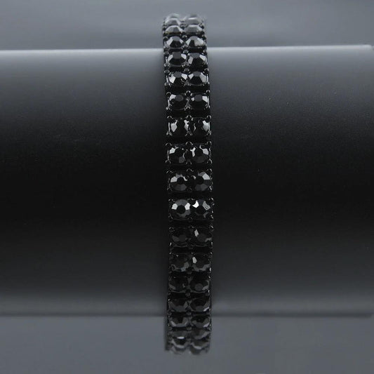 Men's 2 Row Rhinestone Bracelet by GJG Denim